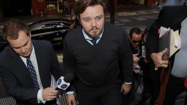 "My eyes are open" ... Matthew Newton at an earlier court appearance in Sydney.