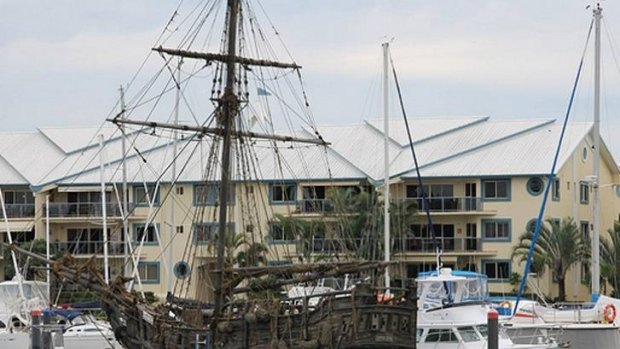 Pirates of the Caribbean ship at Raby Bay Harbour, east of Brisbane.