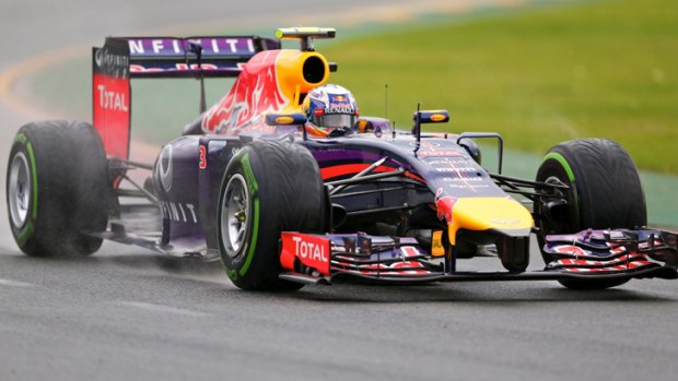 Bullish: Australia's Daniel Ricciardo has qualified second for Sunday’s grand prix at Albert Park.