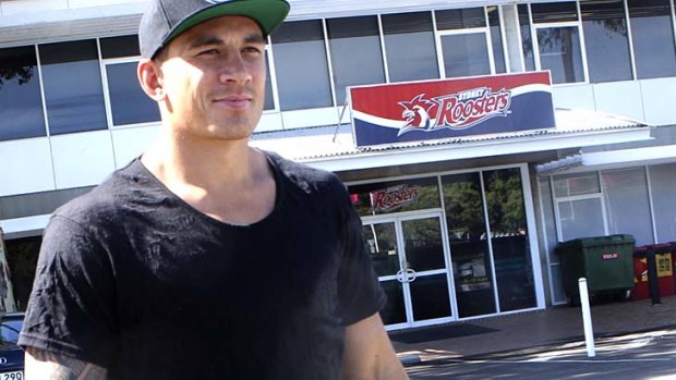 Sonny Bill Williams at Roosters headquarters yesterday.