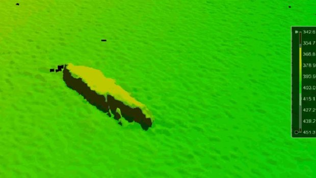 Watery grave: a sonar image of HMAS Australia.