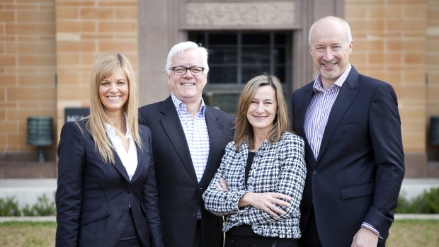 OneVentures partners, from left, Michelle Deaker, Paul Kelly, Anne-Marie Birkill and Dean Hawkins. 