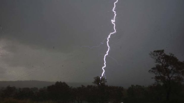 Lightning strikes  near Camden today.