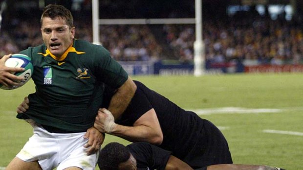 Joost van der Westhuizen playing for South Africa at the 2003 World Cup.