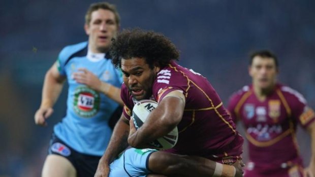 Looking for more game time: Brisbane and Maroons forward Sam Thaiday.