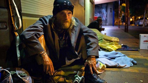 Paul Stephenson, 42, sleeps rough on the streets of Woolloomooloo.