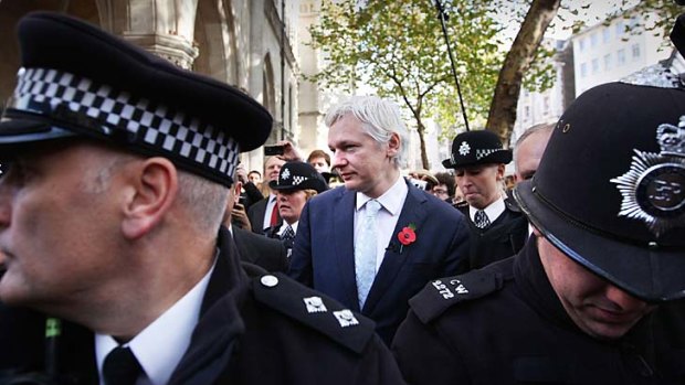 Rejected ... WikiLeaks founder Julian Assange leaves The High Court after losing his appeal.