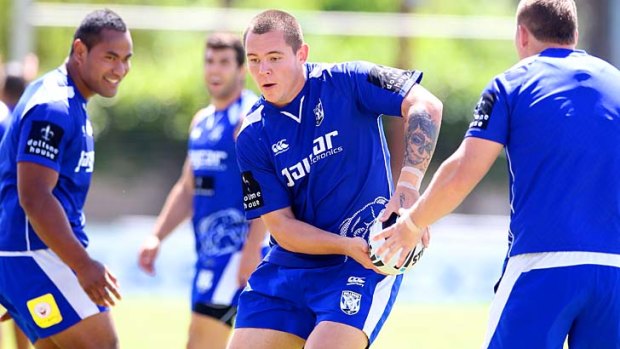 Big expectations: Rookie forward David Klemmer at training on Tuesday.