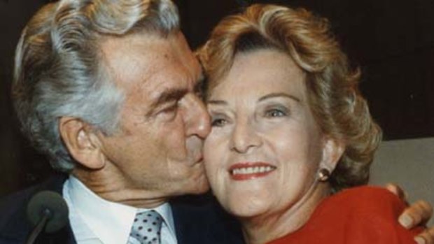 Bob and Hazel Hawke on election night in 1990.