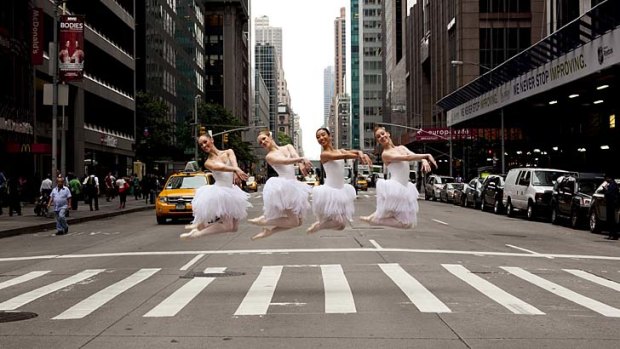 Grateful for the gifts &#8230; members of the Australian Ballet stopped traffic in New York last month, where they were able to perform thanks to support from philanthropists.