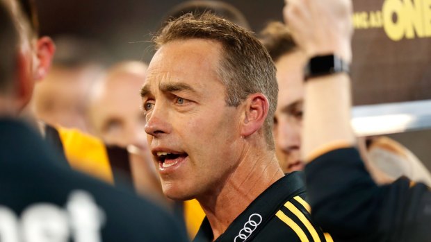 Alastair Clarkson, in full throttle at Hawthorn, is set to coach his 300th game this round. 