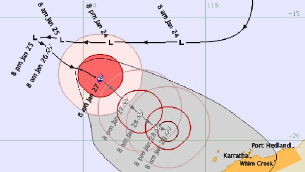 Tropical Cyclone Iggy is moving fast towards the Pilbara coast.