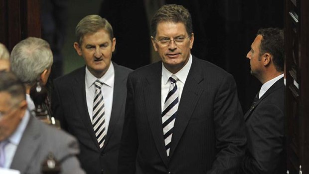 Ted Baillieu and police minister Peter Ryan.