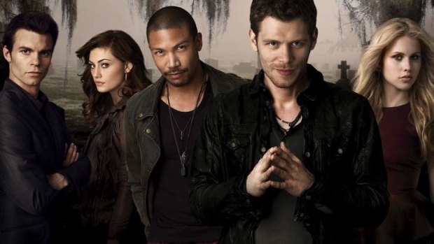 Claire Holt (far right) takes leave from vampire series <i>The Originals</i>, which co-stars fellow Australian Phoebe Tonkin (left).