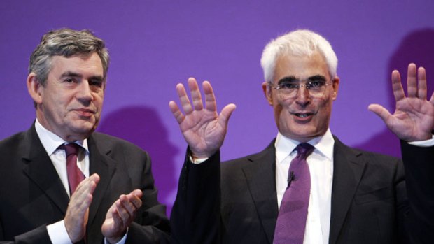'Brutal regime' ... Alistair Darling (R) with Gordon Brown.