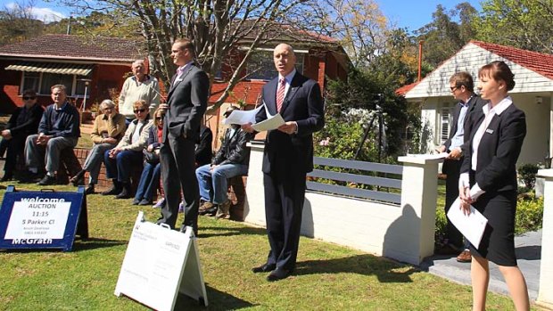 An auction in Beecroft, Sydney.