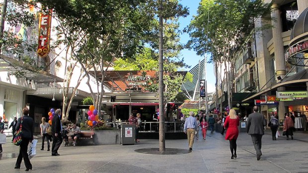 The Queen Street Mall as it appears today.