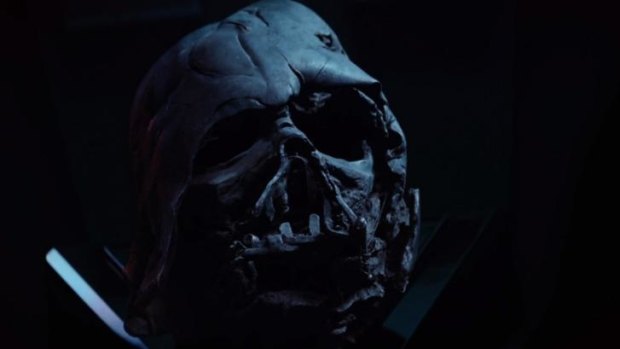 Darth Vader's burnt mask also appears in the trailer for <i>Star Wars: The Force Awakens</i>.