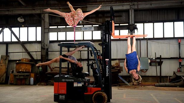Shape-shifting: KAGE dancers practise <em>Forklift</em>.