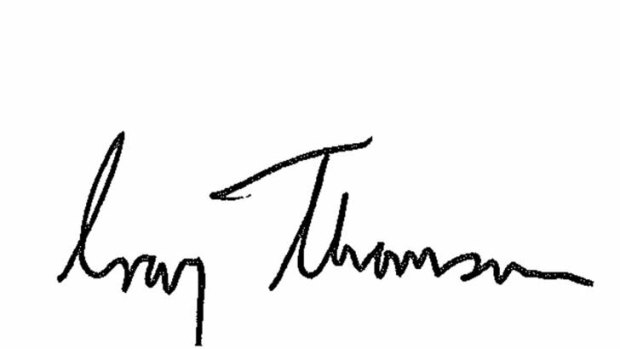 Craig Thomson's signature.