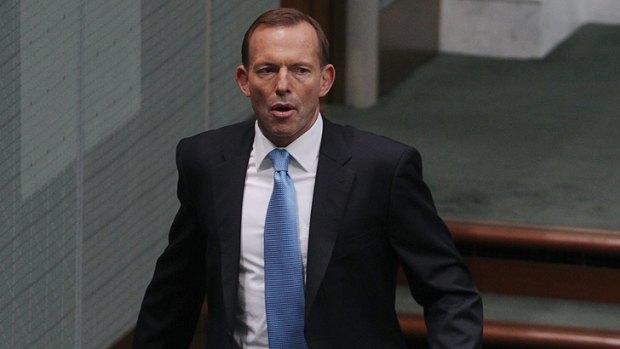 Not happy...Tony Abbott.