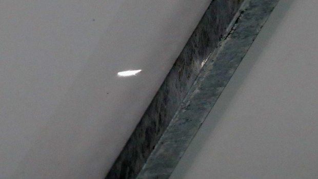 The bullet pierced the roof of the media centre at Rio's equestrian centre.