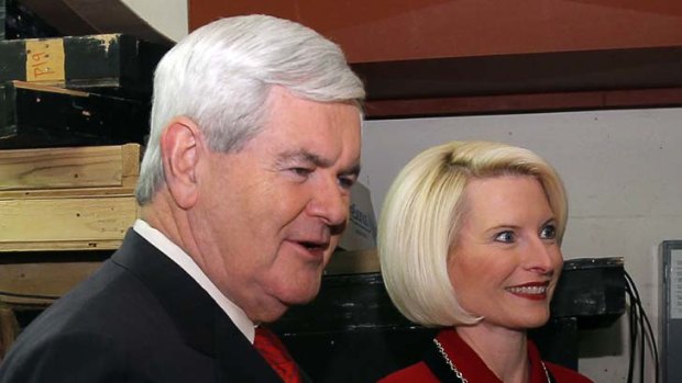 Newt Gingrich has pledged his faithfulness to wife Callista Bisek.