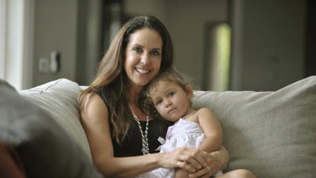 Boost juice founder Janine Allis at her Melbourne home with daughter Tahlia.