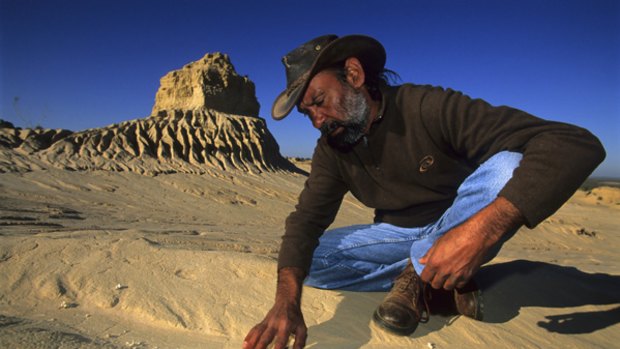 Prehistory ... animal skeletons in the dunes of Mungo National Park.