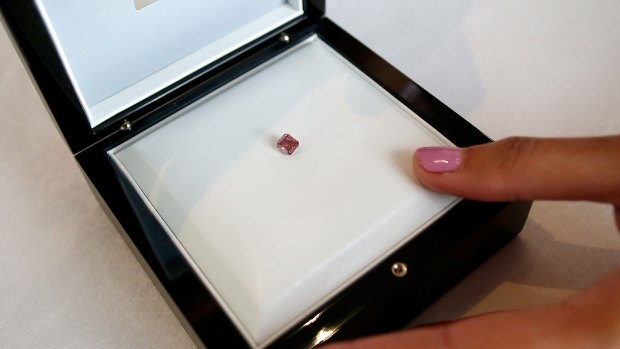 It is believed there are only 30 red diamonds in the world. Last year, one set a record at auction of $1.6 million per carat.