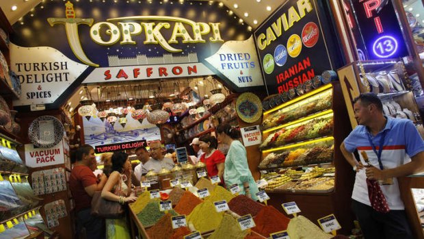 The spice market in Istanbul.