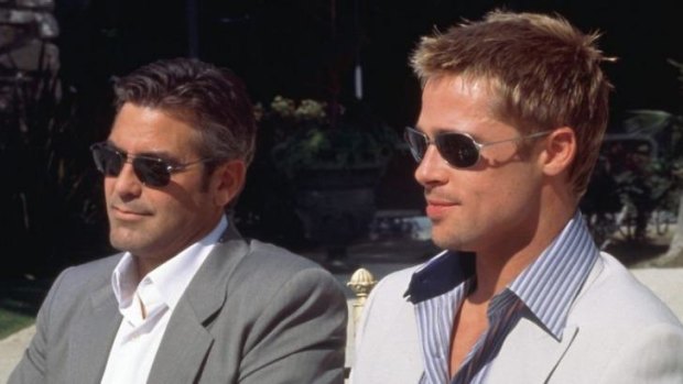 Slim and sexy: the well-attired George Clooney and Brad Pitt in Ocean's Eleven.