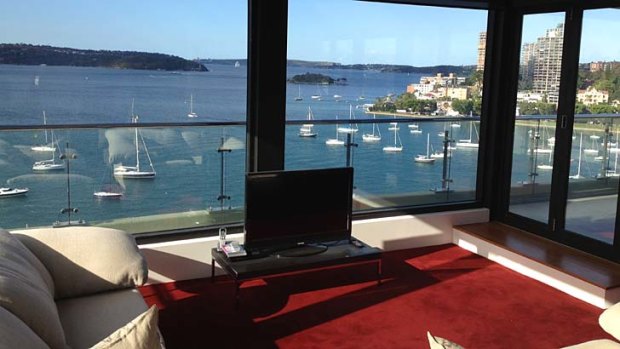 Spectacular outlook: The four apartments, which have recently been modernised, have harbour views.