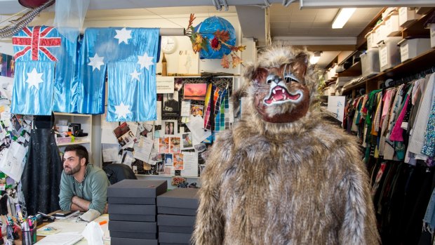 Wolf costume in the wardrobe department at the ABC's Elsternwick TV studios.