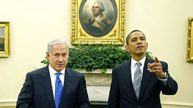 Partners in peace...The Israeli Prime Minister, Benjamin Netanyahu, and US President, Barack Obama, in Washington.