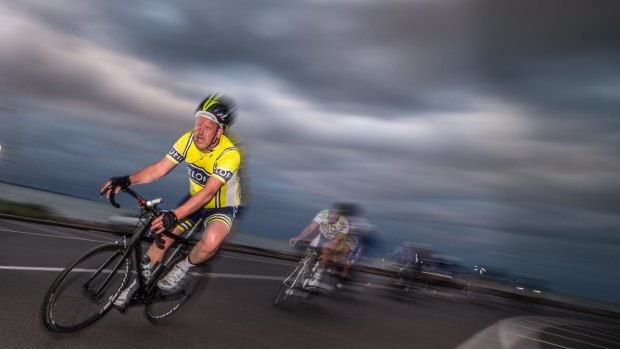 Cyclists on early morning ride in Williamstown.