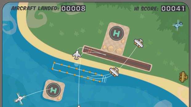 A screenshot of Firemint's flagship game, Flight Control.