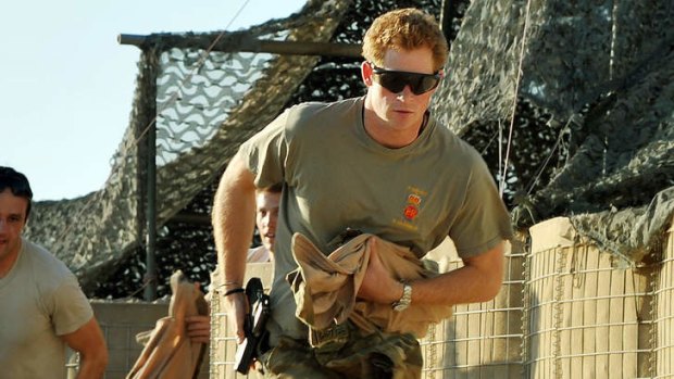 To the defence: Prince Harry during his recent tour of duty to Afghanistan.