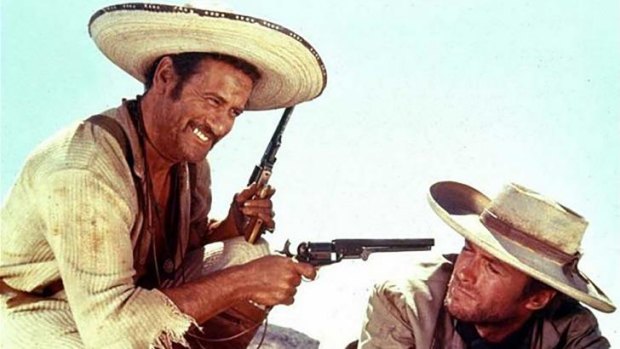 Savagely comic: Clint Eastwood, right, in a scene from western <i>The Good, the Bad and the Ugly</i>.