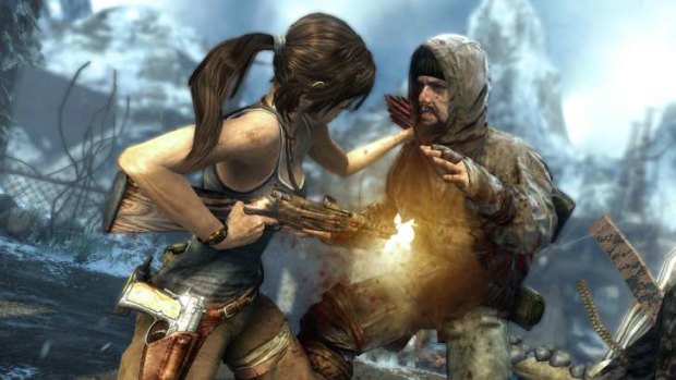 Brutal machine gun takedowns were never a part of the classic Tomb Raider formula.