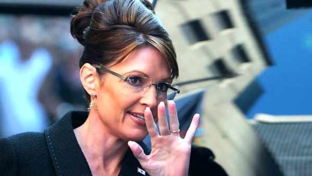 Republican vice-presidential candidate Sarah Palin in New York City yesterday.