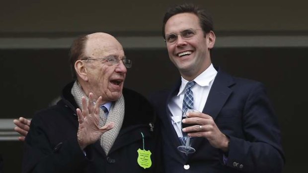 Rupert Murdoch with James.