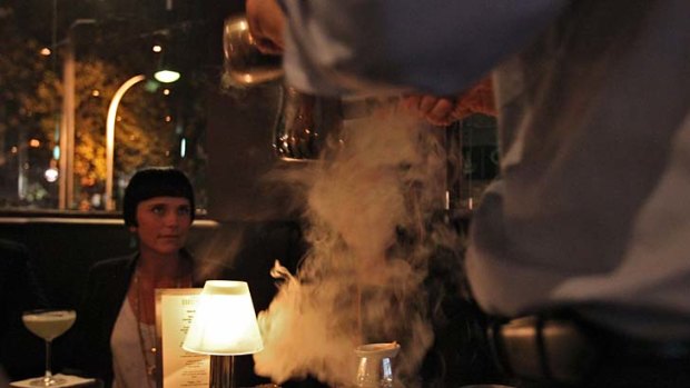 Liquid nitrogen at The Roosevelt Bar. It is "used as a method of preparation but there's no nitrogen in the drinks" ... owner Sven Almenning.