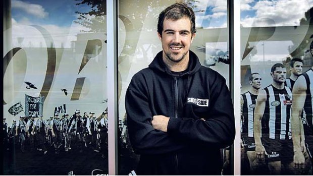 Former Bombers fan Steele Sidebottom is determined to heed coach Mick Malthouse's warning about complacency, and is striving to force his way into the Magpies' dominant midfield group.
