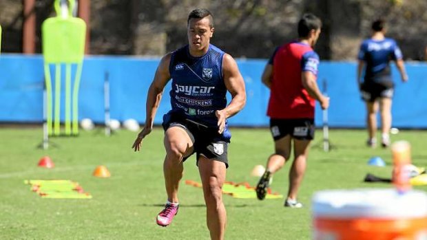 Familiar territory: Bulldogs recruit Chase Stanley trains at Belmore.