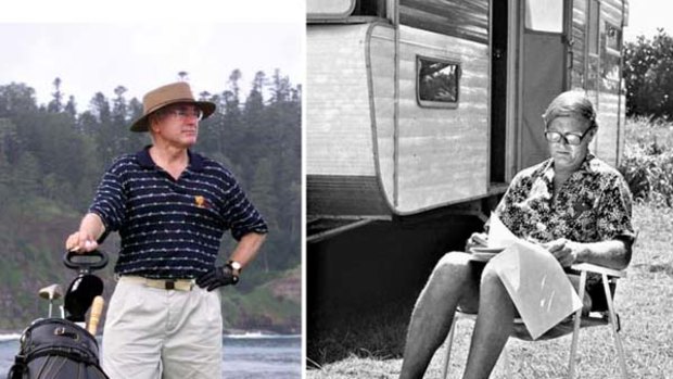Memories ... John Howard on Norfolk Island in 1999 while Doug Anthony runs Australia from his caravan in 1982.