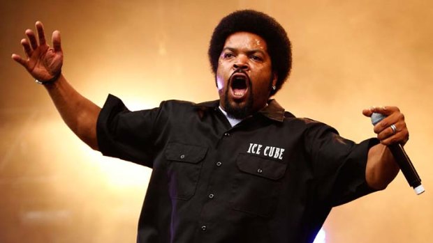 Rhymes got lost ...  Ice Cube.