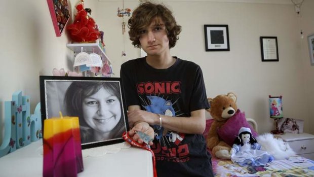 Jarrett Anthoney in the bedroom of his sister Dainere, who died in June. Jarrett raised almost $50,000 for cancer research.