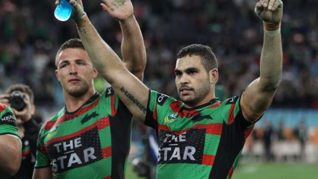 Good show: Souths players were proud of their defensive effort against the Storm.