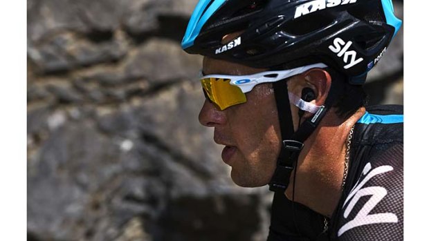 Gruelling: Australia's Richie Porte had a punishing day in the saddle during stage nine of the Tour.